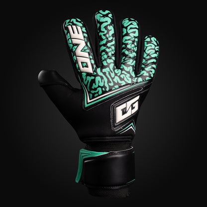One Glove NXT Advance Mentality Monster Fingersave musta vihreä maalivahdin hanskat