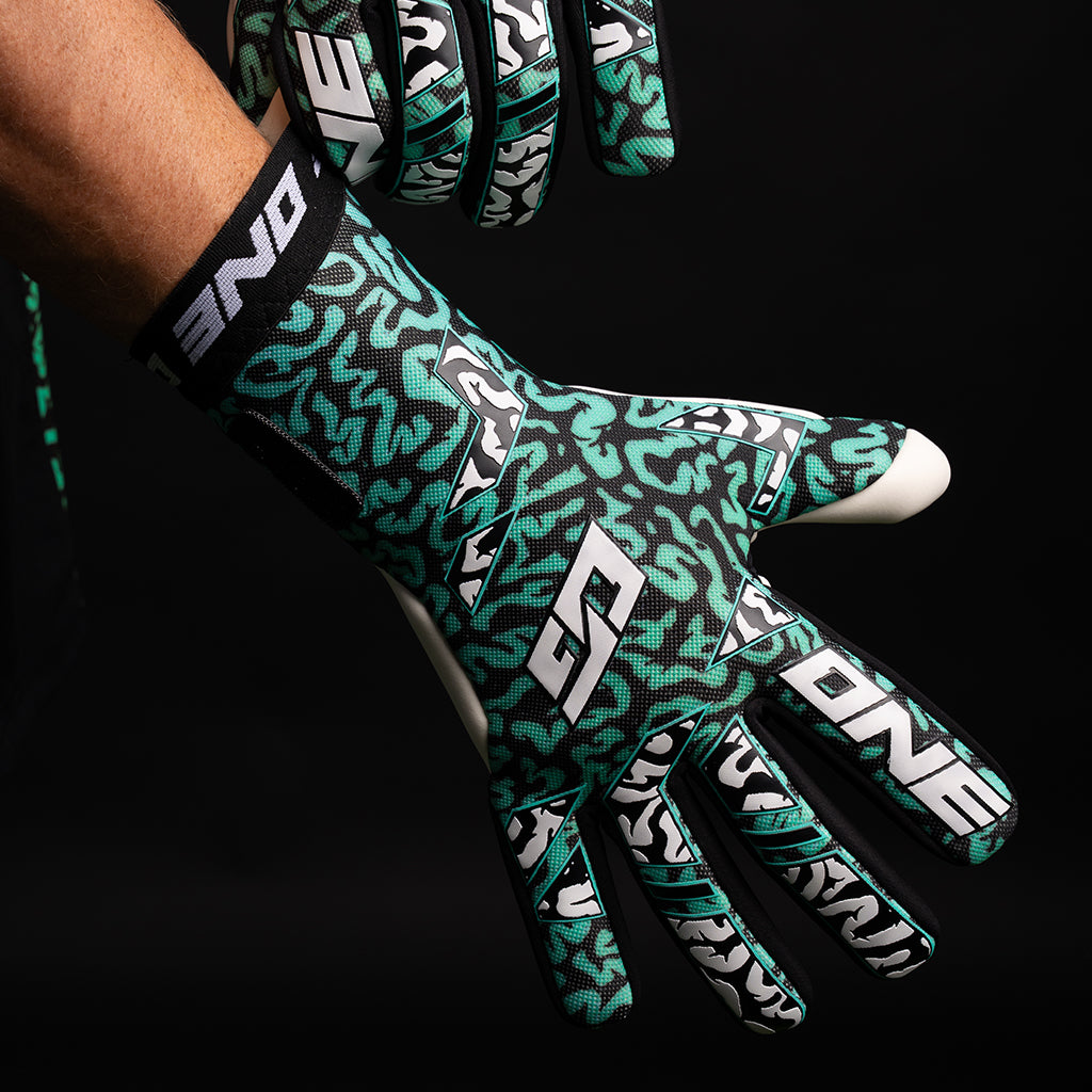 One Glove Og1 Mentality Monster NGT valkoinen vihreä maalivahdin hanskat