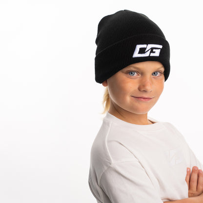 One Glove Goalkeeper Black Beanie Musta Pipo Lapsille Maalivahdin varusteet